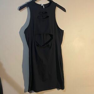 Dark grey tank dress with cutouts - Urban Outfitters